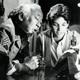Pat Morita as Mr. Miyagi and Ralph Macchio as Daniel LaRusso in The Karate Kid